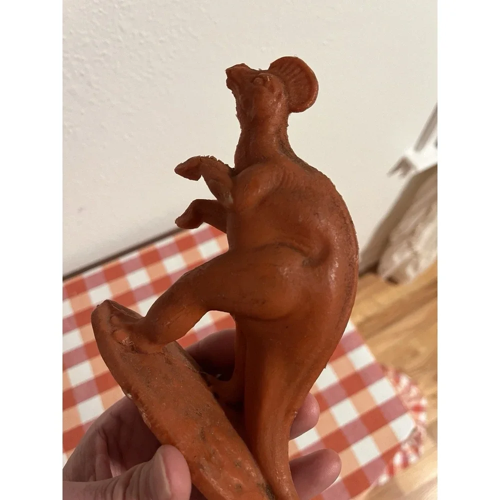 Vintage 1960's Sinclair Oil Dinosaur Corythosaurus Dinoland - DARK ORANGE
